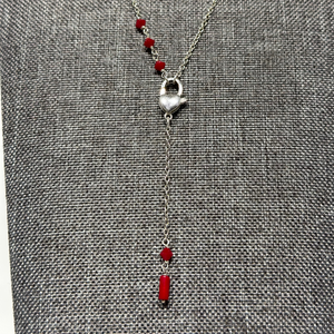 Heart Lock Necklace and Earring Set