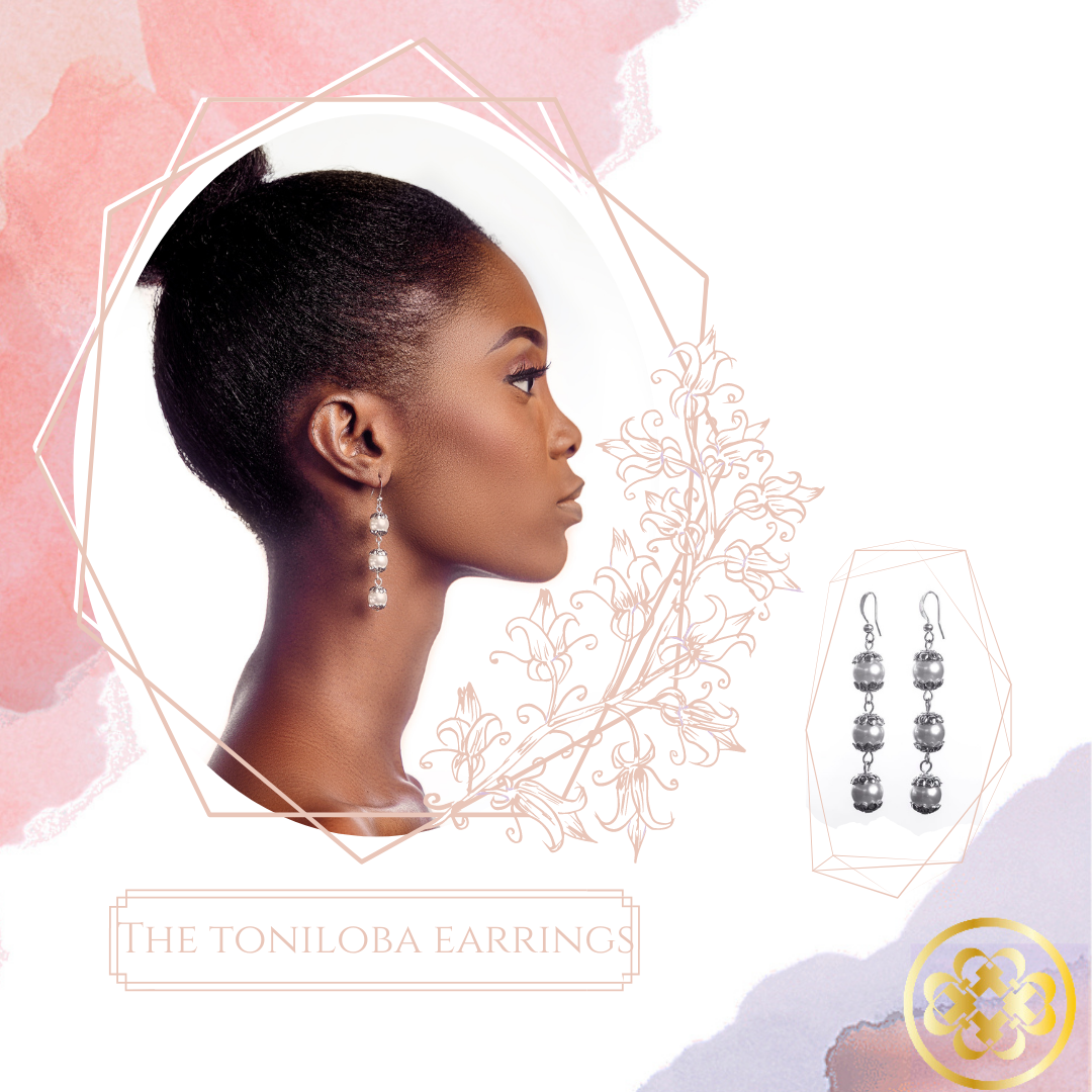 Toniloba Pearl and Silver Earrings