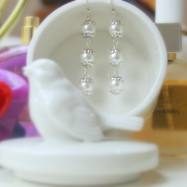 Toniloba Pearl and Silver Earrings