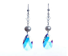 Load image into Gallery viewer, Inumidun Pearl, Crystal and Sterling Silver Earrings