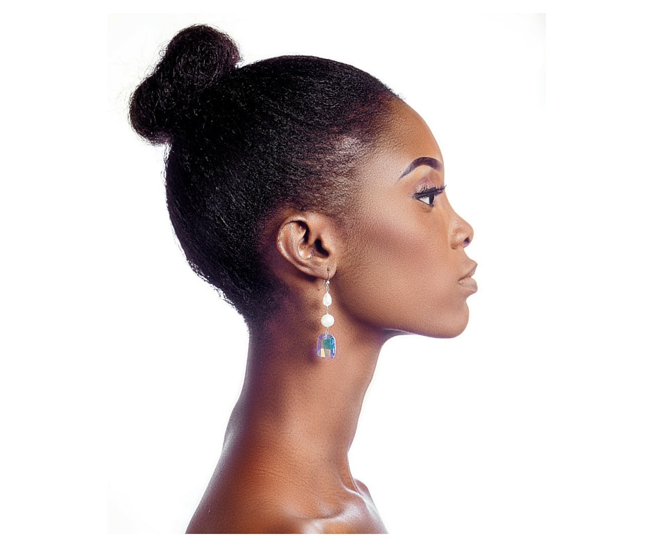 Inumidun Pearl, Crystal and Sterling Silver Earrings