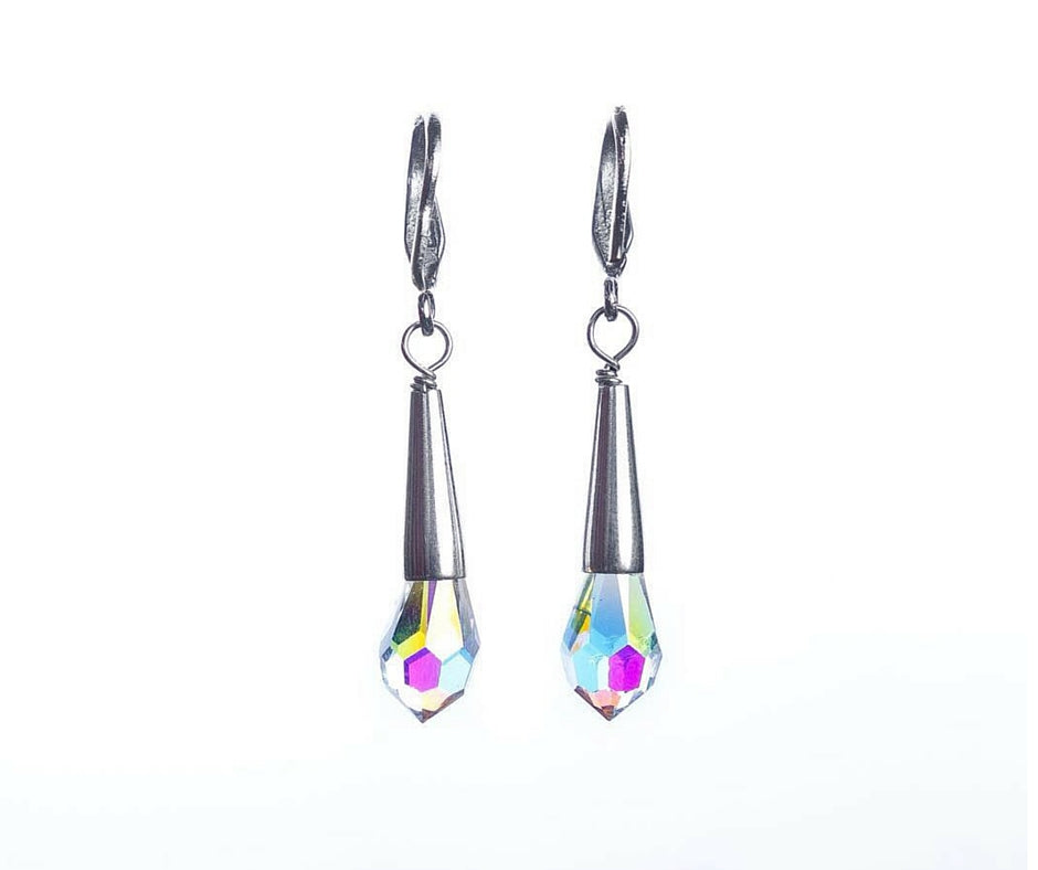 Olanike Swarovski and Sterling Silver Earrings