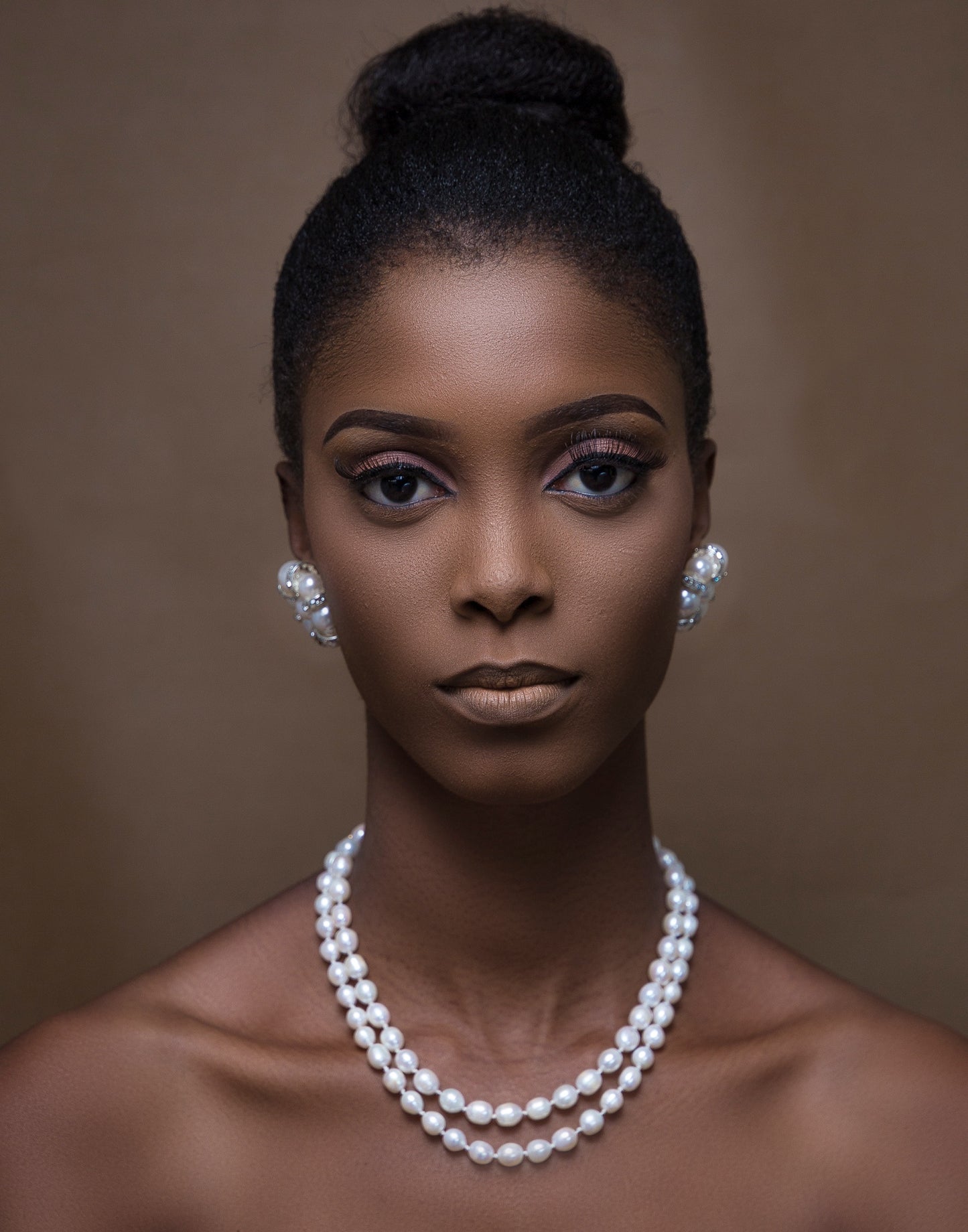 Diana Two Strand hand knotted Pearl Necklace