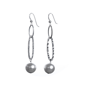 Yetunde Pearl and Sterling Silver Earrings