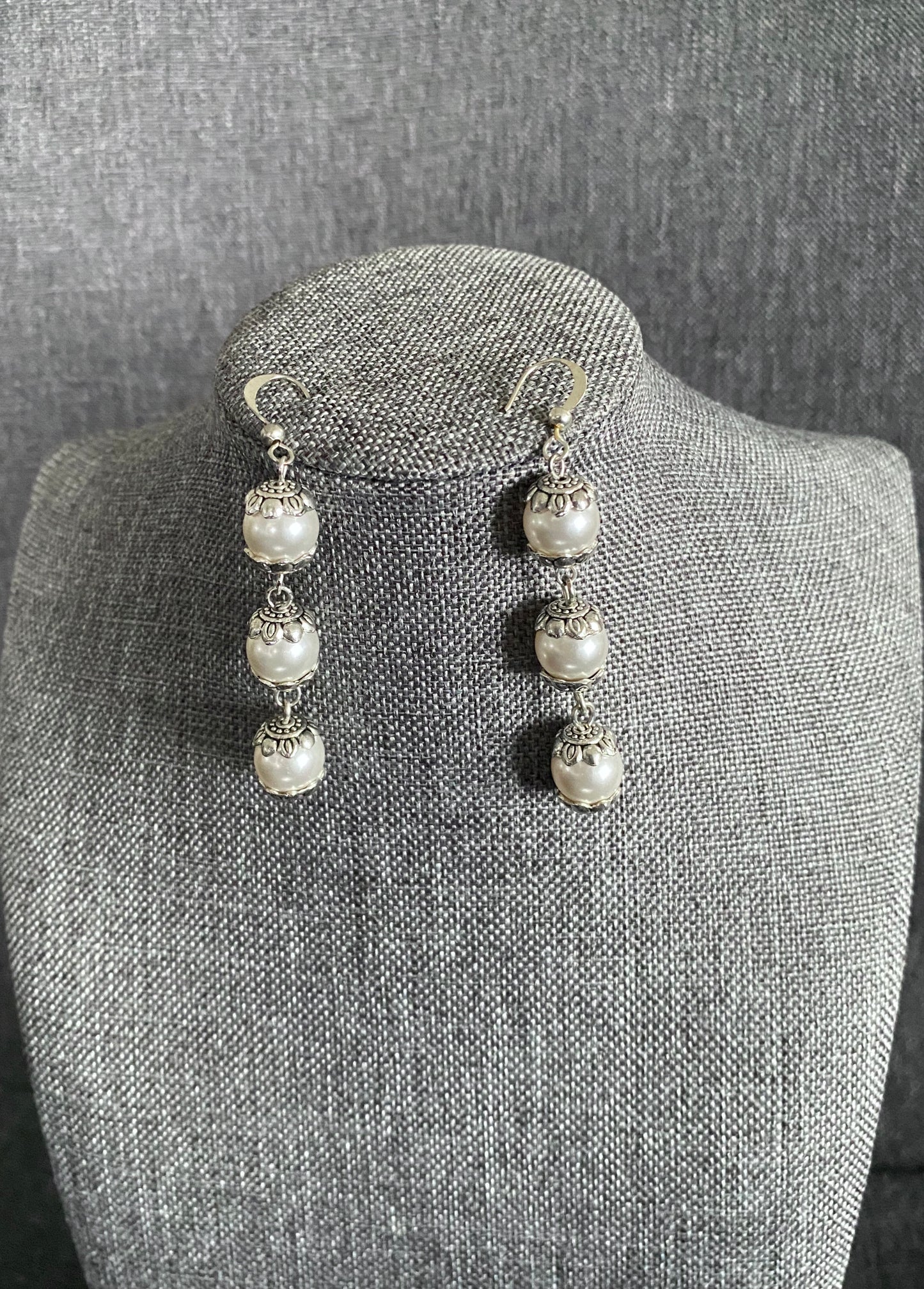 Toniloba Pearl and Silver Earrings