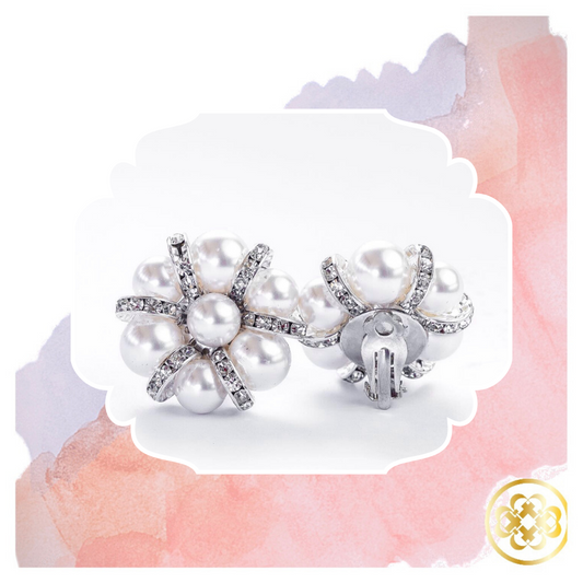 Lulu Pearl Cluster and Sterling Silver Clip-On Earrings