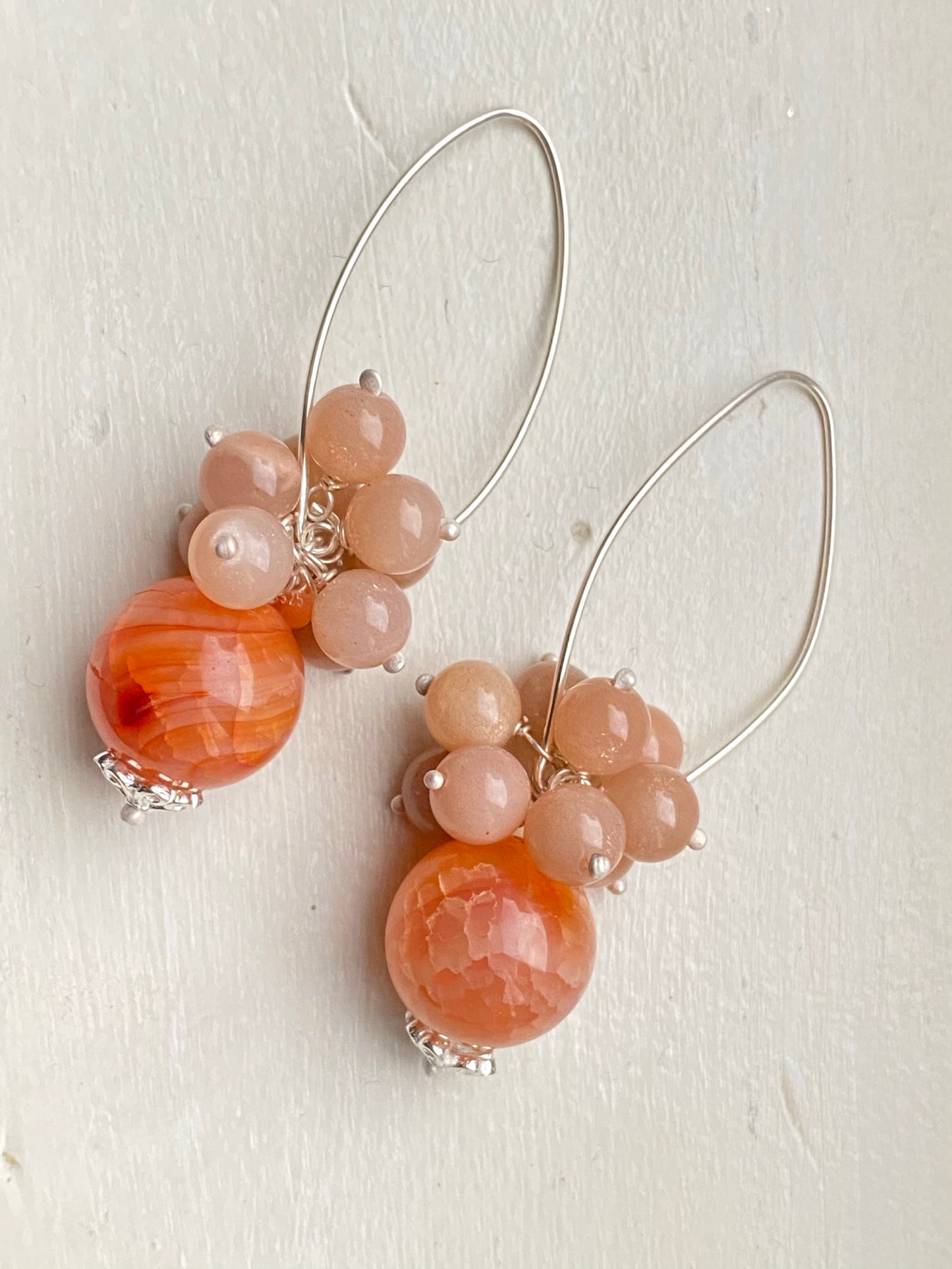 Mojisola Sponge Quarts and Sunstone Sterling Silver Earrings