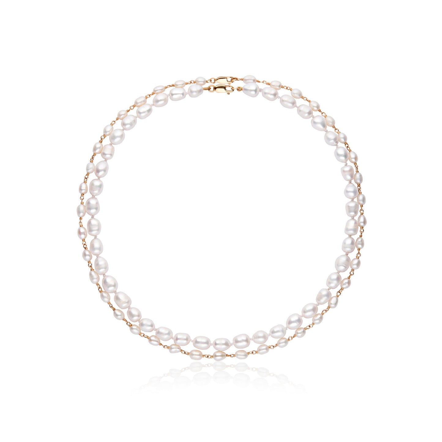Mofeyisayo Double Strand Pearl Necklace