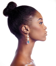 Load image into Gallery viewer, Pamilerin Pearl, Swarovski and Sterling Silver Earrings