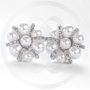 Lulu Pearl Cluster and Sterling Silver Clip-On Earrings