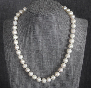 Marian 3 strand individually clasped Pearl Necklace