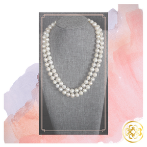 Diana Two Strand hand knotted Pearl Necklace