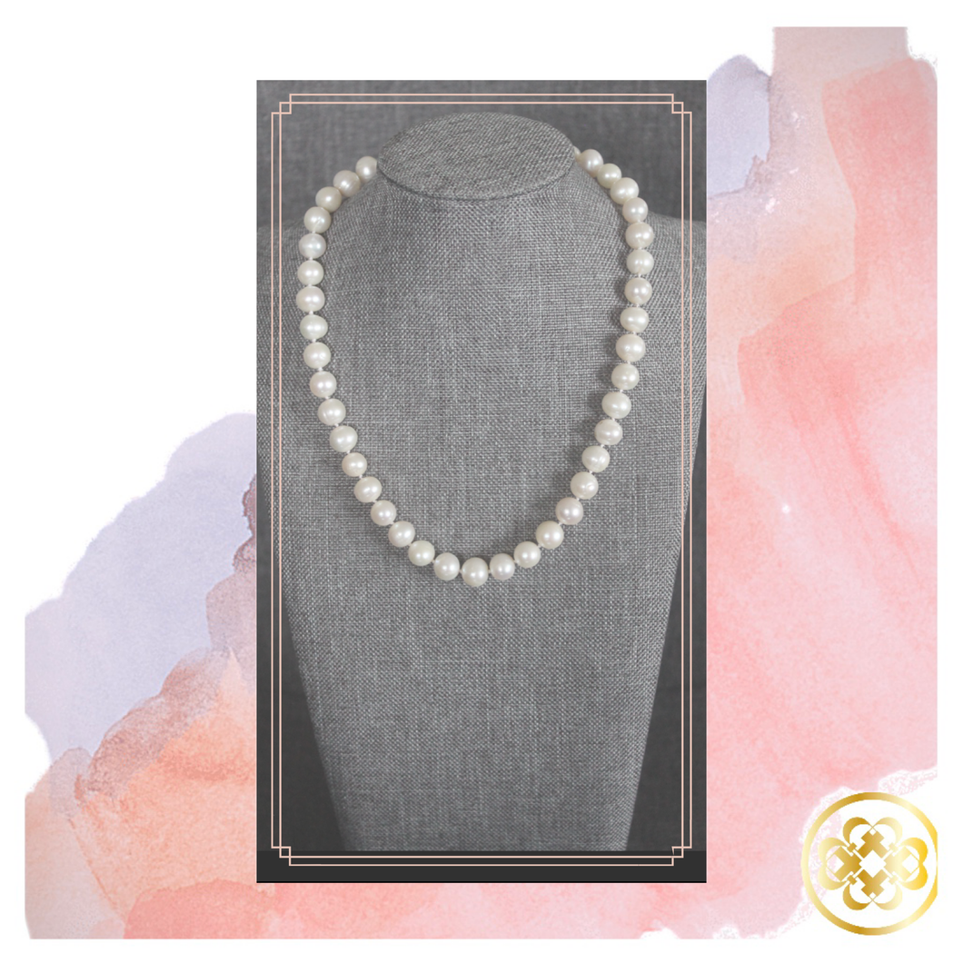 Ronke Single Strand hand knotted Pearl Necklace