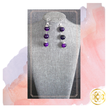 Load image into Gallery viewer, Purple Quartz and Silver Earrings