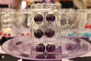 Purple Quartz and Silver Earrings